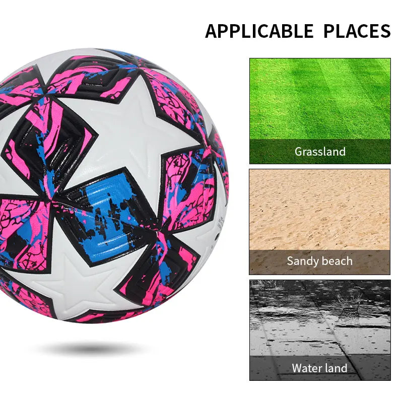 Ballon de Football Standard professionnel Sports de plein air ballons de Match entraînement Football sans couture matériau PU de haute qualité taille 5 taille 4
