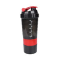 Shaker à protéines Portable avec récipient de stockage de poudre, tasse mélangeur de 500ml, bouteilles d'eau de Sport avec boule à fouet en fil, 1 pièce