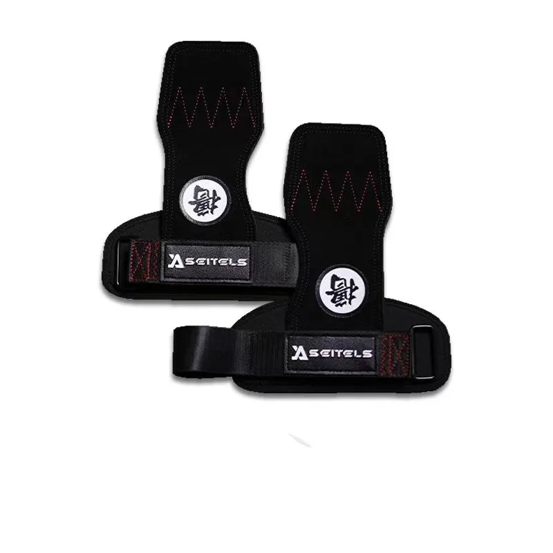 Coussinets de gymnastique coordonnants en cuir de vachette, poignées de gants, ceinture de puissance de poids, coussinets de levage, ceinture Deadlift, entraînement, protection de la l'hypothèse, Lu, 1 paire